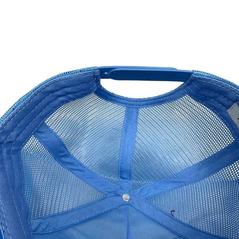 Madhappy Blue White Trucker Hat‎ Mesh Snapback Puff Print Logo Rope Detail